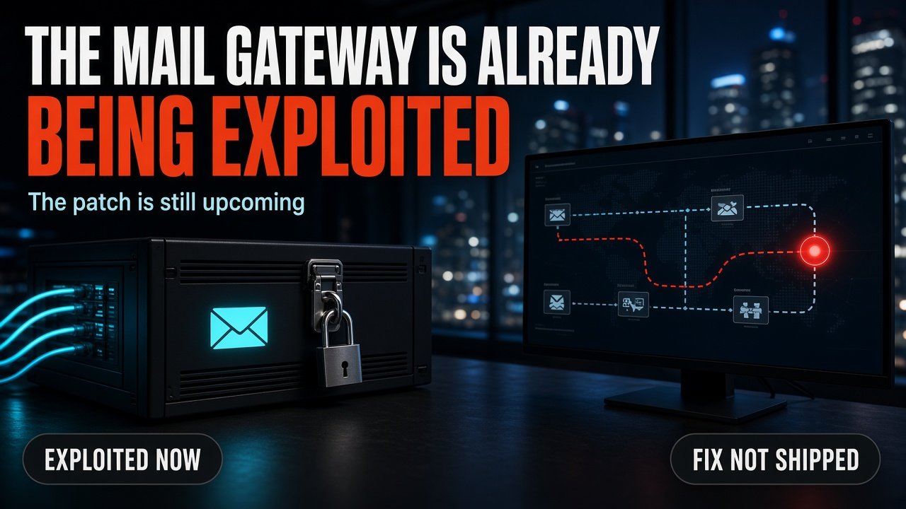 The mail gateway is already being exploited. The patch is still upcoming.